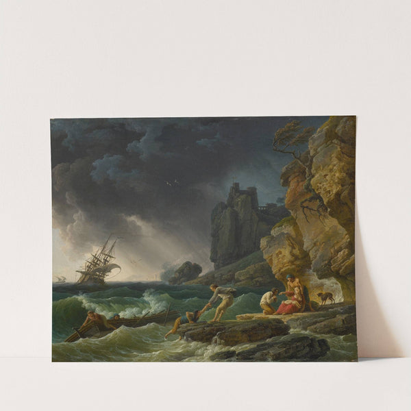 Stormy seas with castaways (1780) by Claude-Joseph Vernet