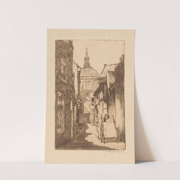 Straat in Leiden (1888-1934) by Willem Adrianus Grondhout