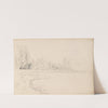 Strand med popler, Reichenau (1879) by Hans Gude