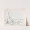 Strandet skip, Borkum (1865) by Adolph Tidemand