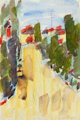 Straße im Tessin (Seeufer-Straße) (1930)
