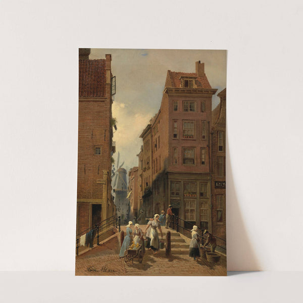 Straße in Amsterdam (1854) by Franz Alt