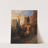 Straßenszene in einem italienischen Bergdorf by Oswald Achenbach