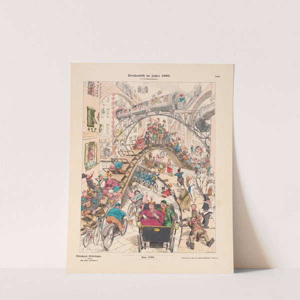 Strassenbild im Jahre 1900 by Meisenbach, Riffart &amp; Co.