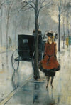 Strassenszene Mit Frau, Berlin (Street Scene With Woman, Berlin)