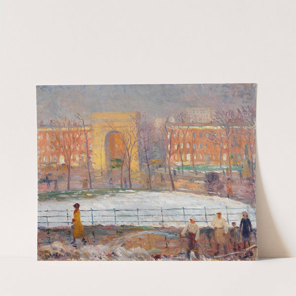 Street Cleaners, Washington Square by William James Glackens