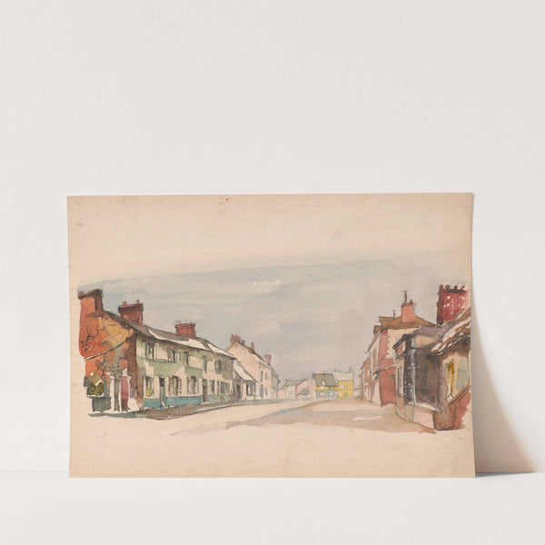 Street in Beauvais Cold Sunday. by Victor Alfred Lundy