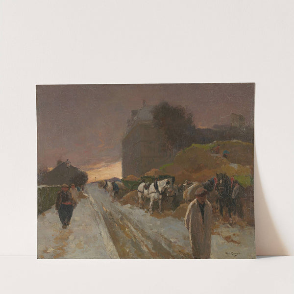 Street in Montmartre, Paris, in the Winter by Willem de Zwart