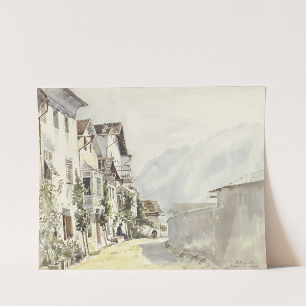 Street in Mühlbach by Friedrich Ernst Morgenstern