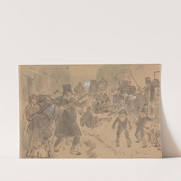 Street Scene by Charles Samuel Keene