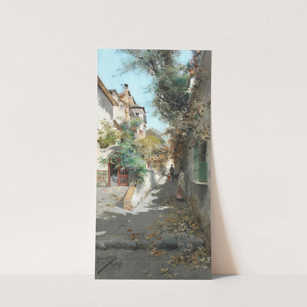 Street scene in Granada by Manuel García y Rodríguez