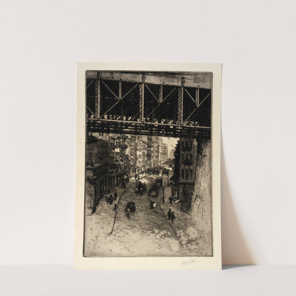 Street Scene under Steel Bridge (1904) by Charles Frederick William Mielatz