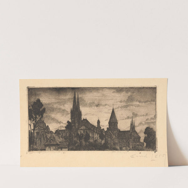 Street view of cathedral by Émile Leroy
