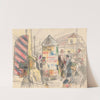 Street with an advertising column II (1934 - 1936) by Stanisław Osostowicz