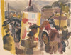 Street with an advertising column V (Kremenets) (1934 - 1937)