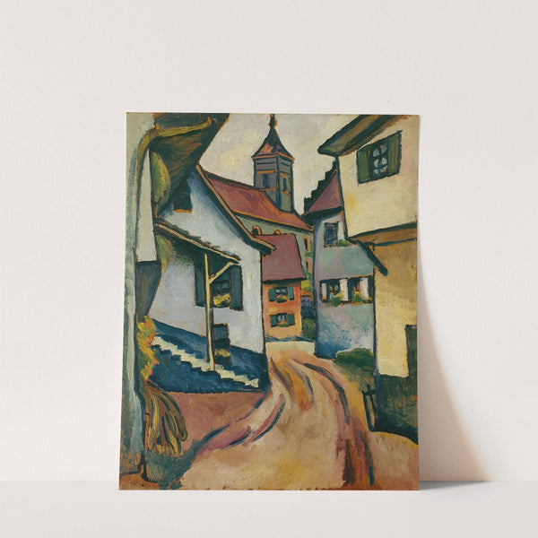 Street with Church in Kandern (1911) by August Macke