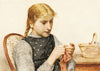 Strickendes Mädchen (1910)