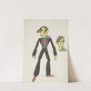 String Fever(marionette): Black coat with green lapels (1934-1943) by E. Moore