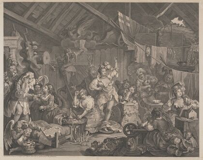 Strolling Actresses Dressing in a Barn