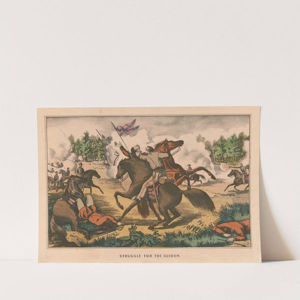 Struggle for the guidon by Gibson & Co. Lith