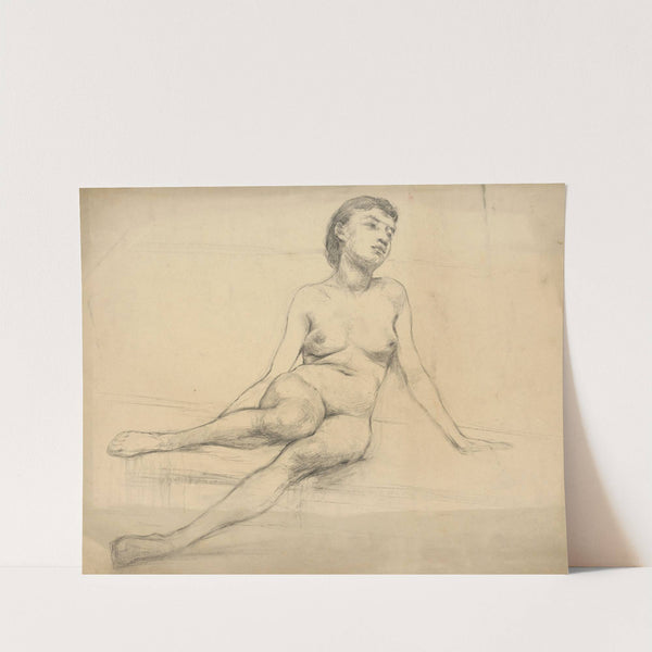 Štúdia sediaceho ženského aktu. by Ákos Aranyossy