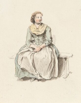 Studie einer Frau in Tracht