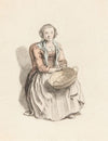 Studie einer Frau in Tracht