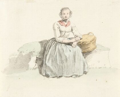Studie einer Frau in Tracht