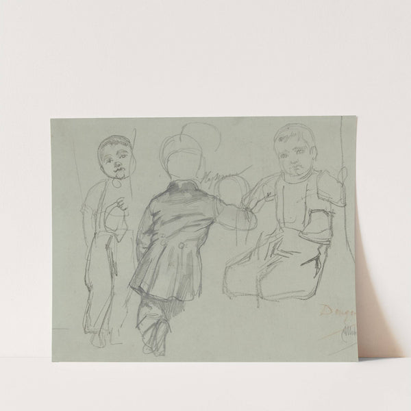Studie van drie kinderen by August Allebé