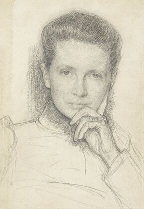 Studie voor het portret van mevrouw K.C. Boxman-Winkler