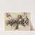 Studieblad med otte mandshoveder og en kvinde uden hoved by Wilhelm Marstrand