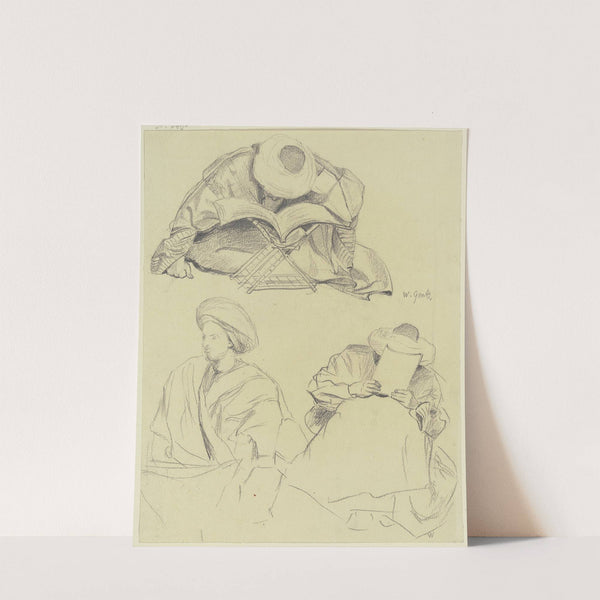 Studienblatt; Arabische Gelehrte mit Büchern by Wilhelm Gentz