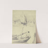 Studienblatt; Fischerboote bei Chioggia by Friedrich Ernst Morgenstern