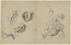 Kneeling, praying farmer