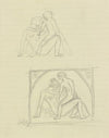 Studienblatt; Lagernder weiblicher Akt mit Kind