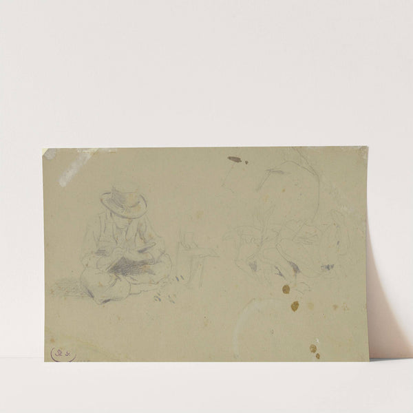 Studienblatt; ‘Nach der Schule (Anfänge der Kunst)’; Pflanzen (ca 1873) by Hans Thoma