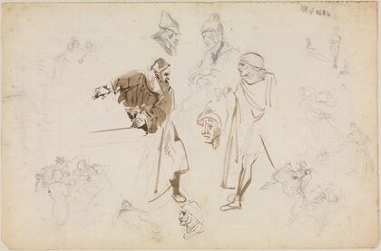 Studienblatt zu ‘Faust’ (ca 1825-1826)