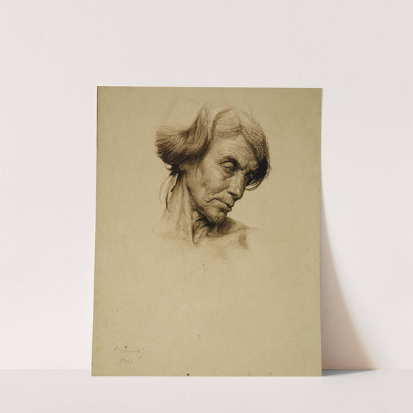 Studienkopf einer alten Frau by Sigmund Lipinsky  