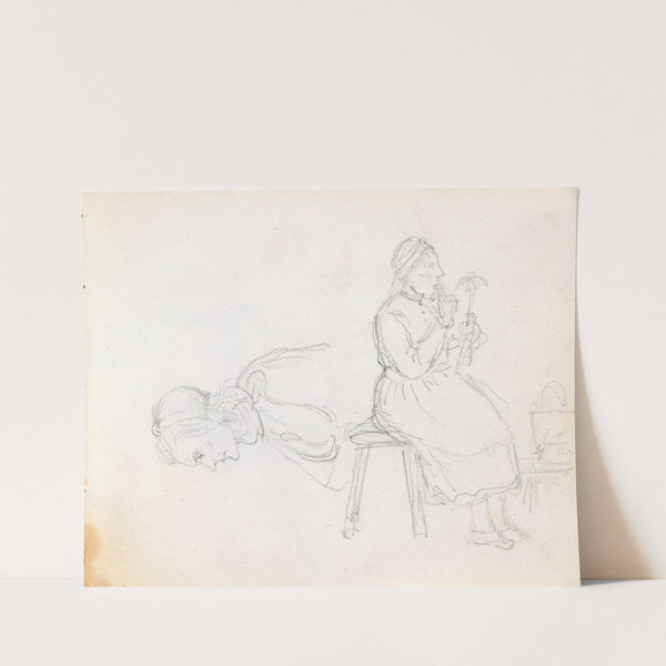 Studier av eldre kvinne (1848) by Adolph Tidemand