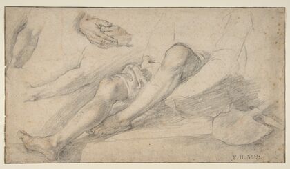 Studies for a Seated Figure of a Man with a Shovel