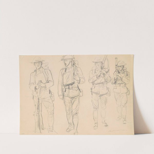 Studies for &#039;Entering the War&#039; (recto) by John Singer Sargent