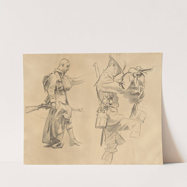 Studies for ‘Gassed’ (recto) (1918-1919) by John Singer Sargent