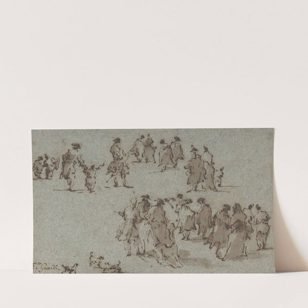 Studies for Groups of Walking Dressed Figures (1712–93) by Francesco Guardi