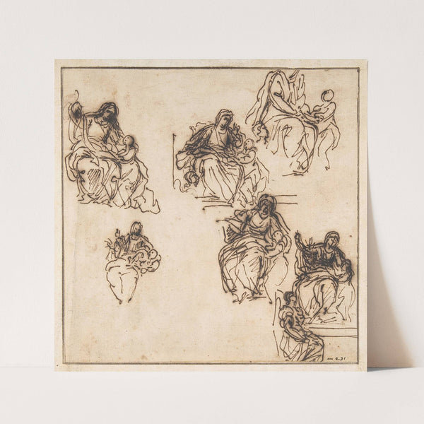 Studies for the Education of the Virgin (1692–1758) by Agostino Masucci