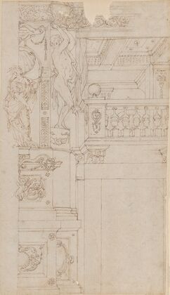 Studies for the trompe-l’oeil decorations of Palazzo Ducale (Palazzo Pitti), Florence