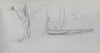Studies; Horse’s leg, Figure in a Boat, and Profile (1860s)