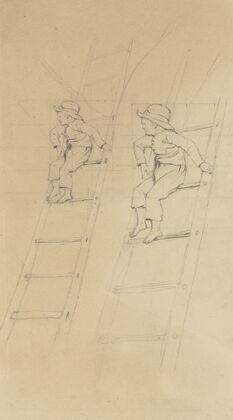 Studies of a Boy on a Ladder
