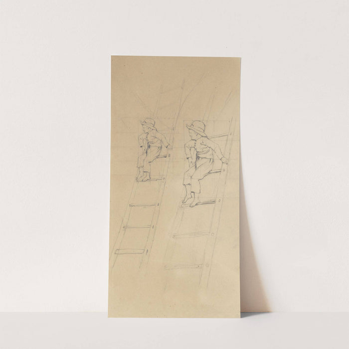 Studies of a Boy on a Ladder (c. 1840-1850) by James Goodwyn Clonney