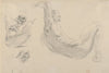 Studies of a Fallen Male Nude for ‘Hercules and the Horses of Diomedes’ (1852)
