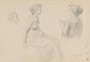 Studies of a Female and of a Male Head for the Painting ‘St John the Baptist Refusing to Baptise Pharisees’ (1899-1900)